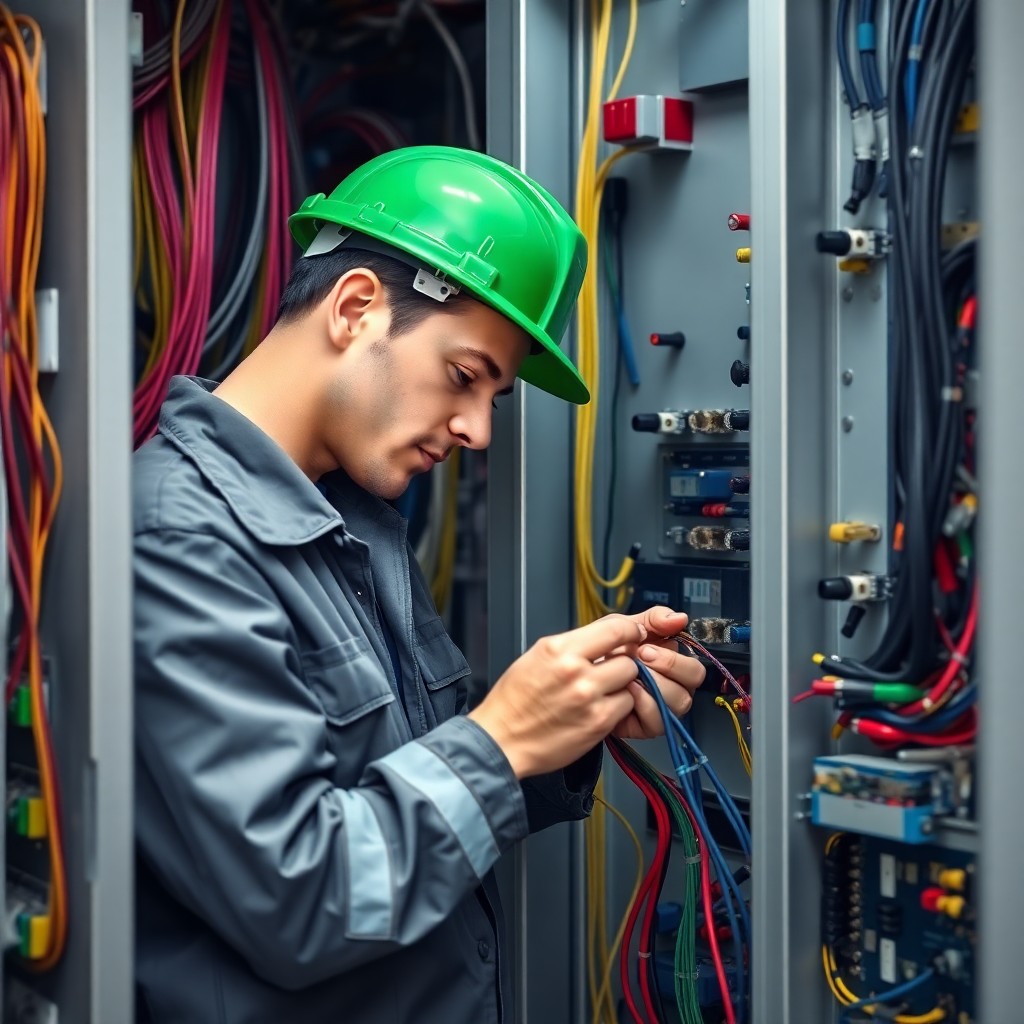 betrouwbare elektricien Amsterdam aan het werk bij elektrische installatie
