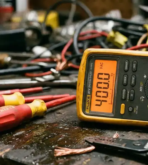 Meetapparatuur en gereedschap van spoed elektricien Amsterdam voor storingsdiagnose